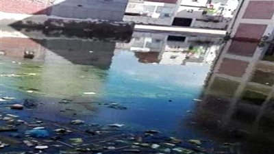 مدرسة بسطرة بدمنهور تغرق في مياه الأمطار والصرف الصحي 