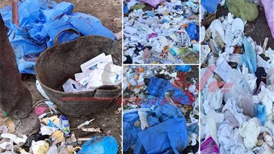 بالصور.. عيادات تلقي النفايات الطبية الخطرة بشوارع كفر الشيخ