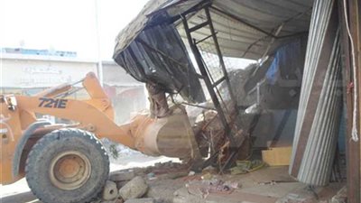 رفع وإزالة 555 إشغال طريق في حملة بالبحيرة