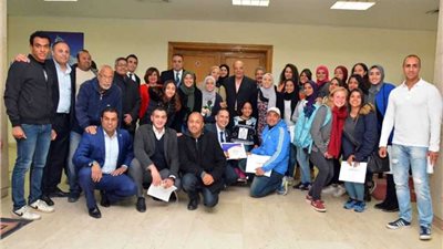 صور.. مجلس الشمس يكرم أبطال وبطلات النادى المكرمين من الرئيس السيسى