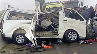 إصابة 11 شخصًا في حادث انقلاب ميكروباص على طريق سيوة - الجارة الجديد