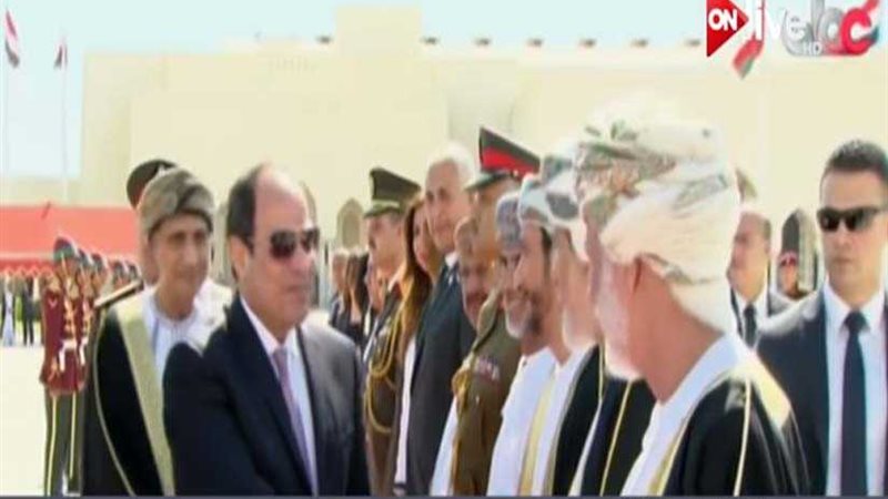 لحظة وصول السيسي