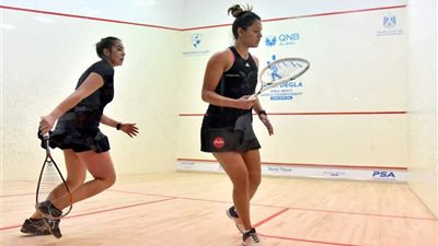 تأهل مريم متولي وروان العرابي للدور قبل النهائي لبطولة سينسيناتى جاينور كاب للاسكواش