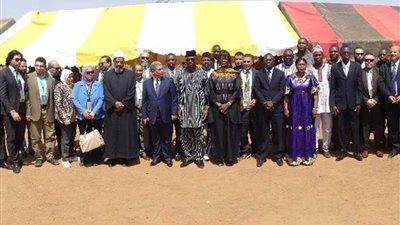 حرم الرئيس البوركيني تستقبل قافلة الأزهر الطبية