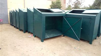 100 صندوق قمامة لدعم النظافة بثلاث مدن بالقليوبية