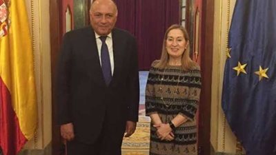 وزير الخارجية يختتم زيارته إلى إسبانيا بمقابلة رئيسة مجلس النواب الإسباني