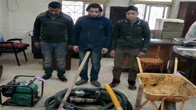 ضبط لصوص خطوط المواد البترولية بطنطا