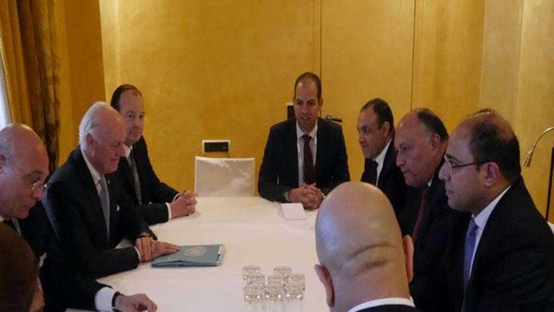 شكري يبحث مع دي ميستورا