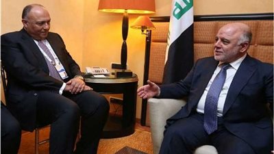 شكري يبحث مساهمة مصر في إعادة إعمار العراق مع 