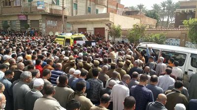 أهالي إيتاي البارود يودعون شهيد سيناء.. 