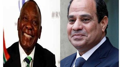 الرئيس السيسي يهنئ رئيس جنوب إفريقيا بانتخابه ويدعوه لزيارة القاهرة