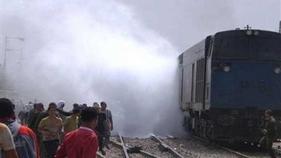 اشتعال النيران في محطة تموين القطارات بالمنيا