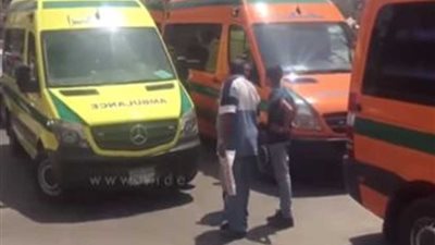 إصابة 4 عمال سقط بهم مصعد كهربائي بجمصة