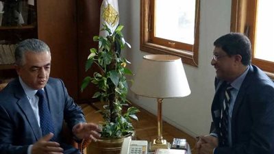 أمين عام الأعلي للثقافة يستقبل السفير الهندي بالقاهرة