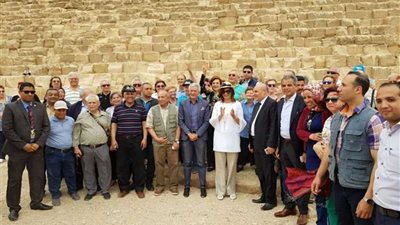 وزيرة الهجره تشيد باجراءات التأمين لزيارة وفد اليونانيين القبارصة للأهرامات