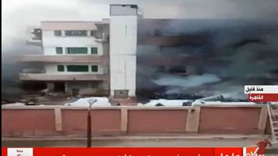 اللقطات الأولى لحريق مستشفى الصدر بالعباسية (فيديو)