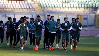 المصري يؤدى المران الأساسي قبل مواجهة سونجو الموزمبيقي في الكونفدرالية