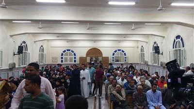 وصول جثامين رفات مذبحة داعش إلي كنيسة العور بسمالوط