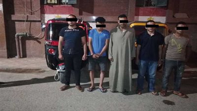 القبض على عصابة سرقة التوك توك بالمنيا