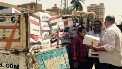 2000 كرتونة سلع مجانا للأسر الأكثر احتياجا بالمنيا