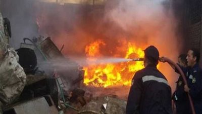 السيطرة على حريق هائل بقرية حفص بدمنهور