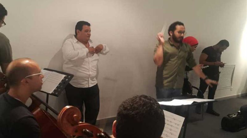 خالد جلال يتابع البروفة