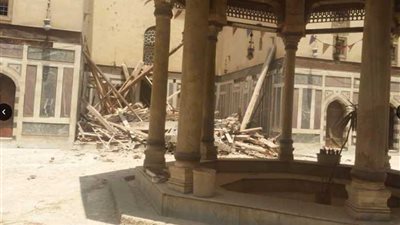 سقوط البراطيم الحاملة لسقف رواق مسجد صرغمتش