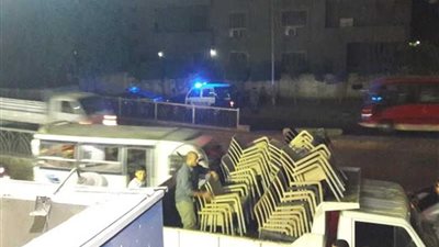 حملات ليلية لرفع الإشغالات المخالفة في شوارع العجوزة