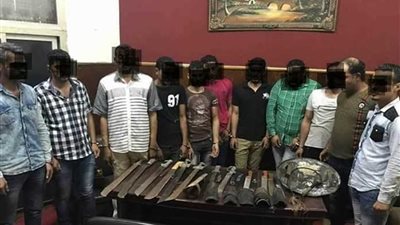 أمن الغربية ينجح في فض معركة بالأسلحة البيضاء ويضبط 11 شخصاً