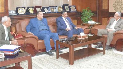 محافظ المنيا يبحث أوجه التعاون مع وفد نقابة المهن العلمية