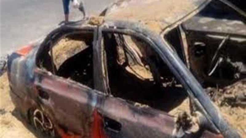 تفحم سيارة طبيب أثناء