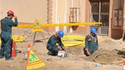 توصيل الغاز الطبيعى لـ1712 عميلاً منزلياً ببنى سويف