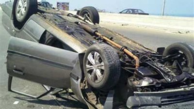 إصابة ٣ ملاحظين بالثانوية العامة في انقلاب سيارة بالمنيا