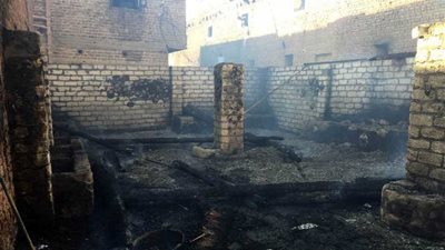 حريق يلتهم ١٠ منازل بقرية شو في أبنوب