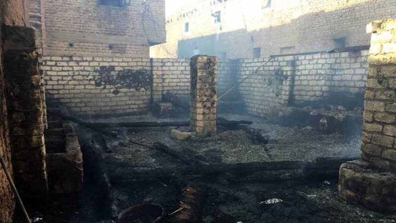 حريق يلتهم ١٠ منازل