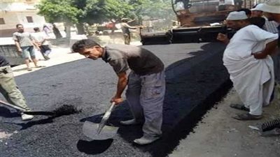 الانتهاء من رصف طريق 