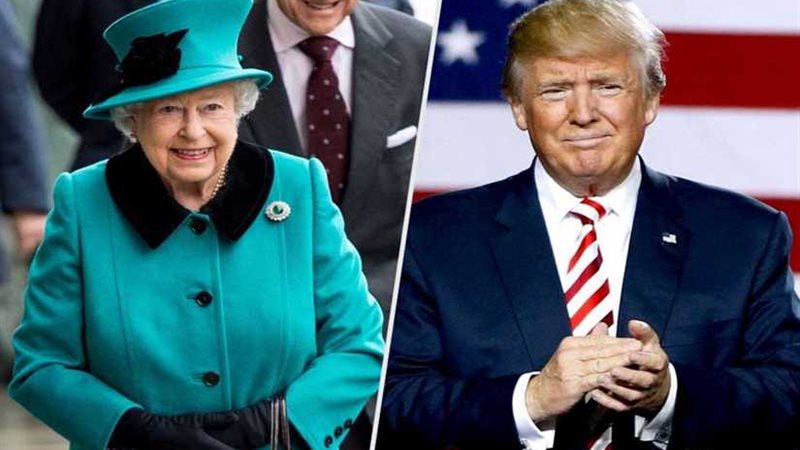 ترامب يلتقي ملكة