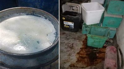 ضبط 1000 لتر لبن و18 ألف كيس عصير فاسد بالمنوفية.. (صور)