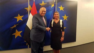 شكري يلتقي بممثلة السياسة الخارجية بالاتحاد الأوروبي