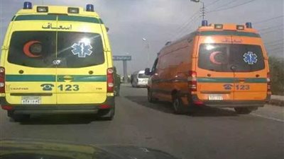 خمس سيارات إسعاف من بنى سويف لنقل مصابى حادث القطار