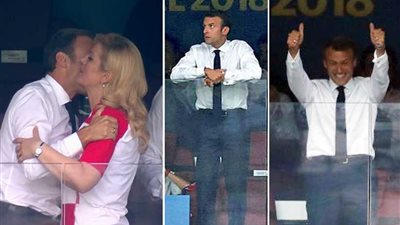 رئيس فرنسا يحتفل بطريقة جنونية بالفوز بكأس العالم (صور)