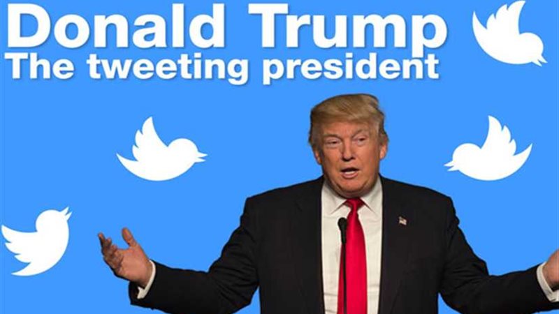 تغريدات ترامب محل