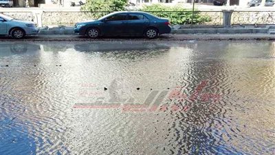 انفجار ماسورة مياه الشرب فى طنطا