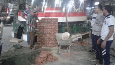 تجهيز ميدان ضحايا المطرية تمهيدًا لافتتاحه