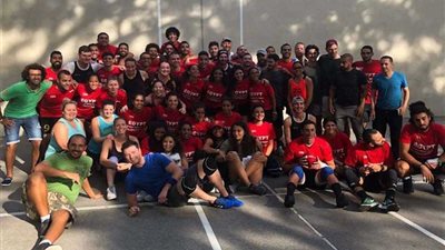 المنتخب الوطني للدودج بول يؤدي تدريبه الأخير