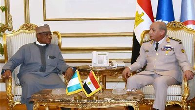 الفريق أول محمد زكى يلتقى وزير الدفاع النيجيرى