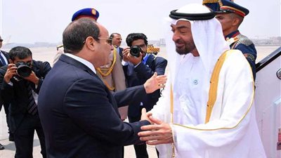 السيسي يستقبل ولي عهد أبو ظبي