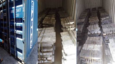 إحباط تهريب 100 طن رصاص خام بميناء الإسكندرية