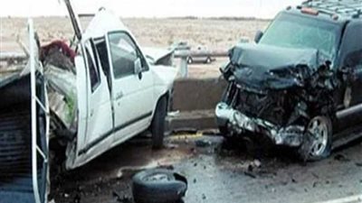مصرع شخص في حادث تصادم بالطريق الصحراوي بالبحيرة