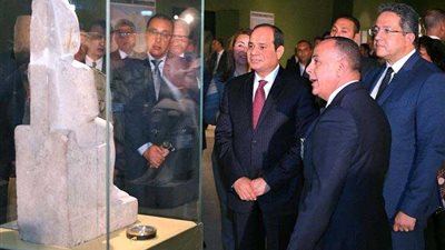 بالصور.. الرئيس السيسي يفتتح متحف سوهاج القومي